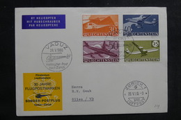LIECHTENSTEIN - Enveloppe Par Hélicoptère En 1960, Affranchissement Et Cachets Plaisants - L 39881 - Covers & Documents