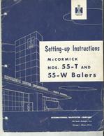 SETTING UP  INSTRUCTIONS Mc CORMICK  NOS 55_T AND 55_W BALERS 21 PAGES - Trattori