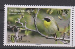 #281 - 2017 SAINT PIERRE ET MIQUELON - Timbre Neuf PARULINE MASQUEE Oiseau Passereau - Neufs