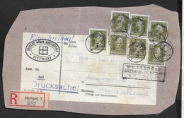 1929 - 30Pf Lessing X 7 MeF (Mi.394) Auf EINSCHREIBEDRUCKSACHE ( Adresse ) Nach KOWALEWKO, POLEN - Brieven En Documenten