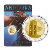 Andorra 2018    2 Euro Commemo  25 Jaar Grondwet (constitution) Van Andorra     UNC Uit De Coincard  !! - Andorra