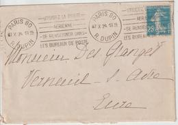 Lettre 1924 De Paris 80 Pour Verneuil Sur Avre Oblit. Krag - 1921-1960: Periodo Moderno