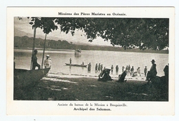 CP - MISSIONS Des PERES MARISTES En OCEANIE - ARCHIPEL Des SALOMON ARRIVEE Du BATEAU De La MISSION à BOUGAINVILLE - Isole Salomon