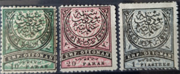 OTTOMAN EMPIRE - MLH - Sc# 60, 61, 62 - Unused Stamps