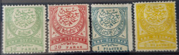 OTTOMAN EMPIRE - MLH - Sc# 87, 88, 89, 90a - Unused Stamps