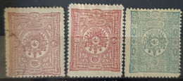 OTTOMAN EMPIRE - MLH/canceled - Sc# 96, 96A, 97 - Unused Stamps