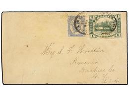 CHINA. 1896. FOOCHOW To NEW YORK. Envelope Franked With Foochow Local Stamp Of 1 Cent. Green Paying The Local Delivery T - Autres & Non Classés
