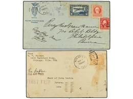 CUBA. 1920 (1 Noviembre). VUELO EXPERIMENTAL KEY WEST-HABANA. Dos Sobres, Uno Circulado Con Sello USA De 6 Ctvos. Naranj - Sonstige & Ohne Zuordnung