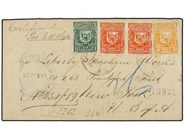 REPUBLICA DOMINICANA. Sc.88, 89 (2), 91. 1894. STO. DOMINGO A NEW YORK. 1 Ctvo. Verde, 2 Ctvos. Naranja (2) Y 10 Ctvos.  - Otros & Sin Clasificación