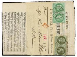 MARTINICA. 1873. ST. PIERRE A FRANCIA. Impreso BULLETIN COMMERCIAL, FINANCIER ET MARITIME Circulado Con Sellos 1 Cto. Ol - Other & Unclassified