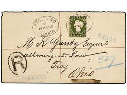 GAMBIA. Sg.33. 1902. GAMBIA To OHIO (U.S.A.). Envelope Franked With 6 D. Olive Stamp Tied By REGISTERED/GAMBIA Cds. - Other & Unclassified