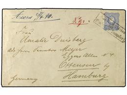 COSTA DE ORO. 1890 (April 27). Woerman Line Cover Endorsed From Accra To Hamburg With Germany 1885 20pf. Ultramarine Tie - Other & Unclassified