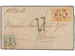 JAMAICA. 1873. KINGSTON A GÉNOVA. Circulada En El Vapor "Elbe" De La Royal Mail Steam Packet, Tasada A La Llegada Con Se - Other & Unclassified