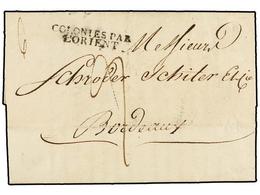 MAURICIO. 1802 (November 21). PORT N. E. ISLE DE FRANCE To BORDEAUX. Entire Letter With COLONIES PAR/L'ORIENT Entry Mark - Autres & Non Classés