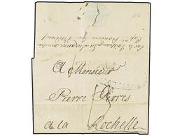 MAURICIO. 1816 (March 24). ISLE MAURICE To LA ROCHELLE. Entire Letter With Oval PORT.LOUIS/POST. PAID And Red COLONIES/P - Otros & Sin Clasificación