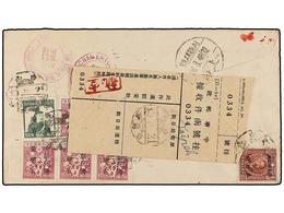 JAPON. 1946. JAPANESE OCCUPATION IN TAIWAN. TAIPEH To SACRAMENTO (U.S.A.). Air Mail Registered Cover Franked With 15 Cts - Autres & Non Classés