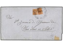 MEXICO. Sc.11b. 1861. BURDEOS (Francia) A SAN LUIS POTOSI (México). Carta Completa Circulada Privadamente Hasta TAMPICO  - Autres & Non Classés