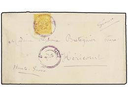 MARRUECOS FRANCES. 1885. TANGER A FRANCIA. Circulada Con Sello Francés De 25 Cts. Amarillo, Mat. De Puntos TANGER/MAROC  - Other & Unclassified