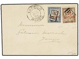 MARRUECOS FRANCES. Yv.18, 19. 1903. TANGER. Circulada Con Sellos De Tasas De 5 Cts. Y 10 Cts. Habilitados Para El Correo - Other & Unclassified