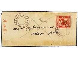 MARRUECOS: CORREO LOCAL. Yv.1. (1906 CA.). MARRAKECH A DEMNAT. Sobre Local Con Sello De 10/20 Cts. Rojo, Mat. Circular M - Autres & Non Classés