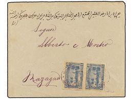 MARRUECOS: CORREO LOCAL. Yv.53 (2). 1898. MARRAKECH A MAZAGÁN. Sobre Circulado Con Sellos Locales De 5 Cts. Azul (2), Al - Andere & Zonder Classificatie