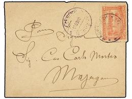 MARRUECOS: CORREO LOCAL. Yv.54. 1897. MARRAKECH A MAZAGÁN. Sobre Con Sello Local De 10 Cts. Rosa, Llegada En El Anverso. - Otros & Sin Clasificación