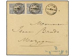 MARRUECOS: CORREO LOCAL. Yv.63 (2). 1899. MARRAKECH A MAZAGÁN. 10 Cts. Azul Y Negro (2). - Sonstige & Ohne Zuordnung