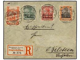 MARRUECOS: CORREO LOCAL. Yv.93. 1900. MARRAKECH A ALEMANIA. Sobre Circulado Con Sello Local De 10 Cts. Rojo Junto A Sell - Andere & Zonder Classificatie