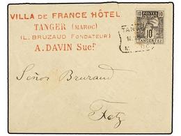 MARRUECOS: CORREO LOCAL. Yv.122. 1893. TANGER A FEZ. Sobre Circulado Con Sello Del Correo Local De 10 Cts. Negro. - Other & Unclassified