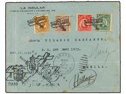 FILIPINAS. 1926 (May 13). APARRI To MANILA. FIRST FLIGHT. RAID MADRID-MANILA. Envelope Franked With Philippines 2, 4, 6, - Otros & Sin Clasificación