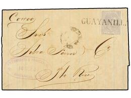 PUERTO RICO. Ed.51. 1861. GUAYANILLA A SAN JUAN. 5 Cts. Gris, Mat. Prefilatélico GUAYANILLA. MAGNÍFICO Y RARO. Cert. GRA - Autres & Non Classés