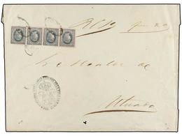 PUERTO RICO. Ant.10 (4). 1864. S. JUAN A UTUADO. Sobre Del Real Servicio Enviado Sin Sellos Y Tasado A La Llegada Con Un - Sonstige & Ohne Zuordnung