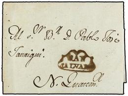 SALVADOR. 1798 (5 Diciembre). SAN SALVADOR A N. GUATEMALA. Carta Completa Con Texto. Marca SAN/SALVADOR (nº 1) En Tinta  - Autres & Non Classés