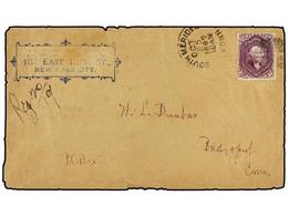 ESTADOS UNIDOS. Sc.70P4. 1897 (Oct. 5). SOUTH MERIDIEN (Conn.) To BRIDGEPORT. Envelope Used With A 24 Cents. Red Lilac P - Sonstige & Ohne Zuordnung