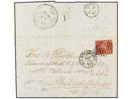 VENEZUELA. 1869. CIUDAD BOLIVAR To PHILADELPHIA (Usa). Entire Letter Sent From B.P.O. Of CIUDAD BOLIVAR Franked With TRI - Otros & Sin Clasificación