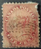 CANADA - Canceled - Sc# 14 - Damaged! (see Scan!) - 1c - Used Stamps