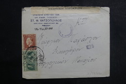 GRECE - Enveloppe Commerciale De Athènes Avec Contrôle Postal - L 39970 - Storia Postale