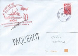 13080  Frégate NIVÔSE - Escale à LE PORT - RÉUNION - 2017 - Lettres & Documents