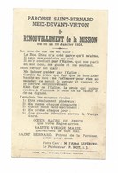 Meix Devant Virton  Paroisse Saint Bernard Renouvellement De La Mission 1954 - Meix-devant-Virton