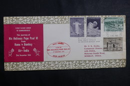 VATICAN - Enveloppe De La Visite Du Pape En Inde Par Avion En 1964 , Affranchissement Plaisant - L 40007 - Storia Postale