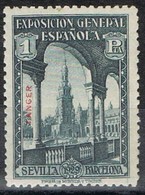 Delcampe - Sello 1 Pts  TANGER,  Exposicion Sevilla - Barcelona 1928, Edifil Num 158 * - Spanisch-Marokko