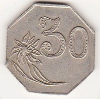 Jeton Octogonal 30 Centimes Avec Une Fleur à Identifier, En Maillechort. - Noodgeld