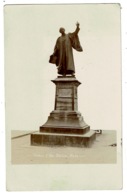 Ref 1323 - 1909 Real Photo Postcard - Thomas Ellis Statue Bala Merionethshire - Tregaron Duplex Postmark - Merionethshire