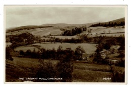 Ref 1323 - Real Photo WWII Postcard - The Crookit Pool Cortachy - Angus - Patriotic Message - Angus