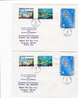 FDC PREMIER JOUR  Nouvelles New Hébrides 2 FDC 1976 Evolution Des Institutions - FDC