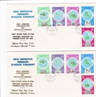 FDC PREMIER JOUR  Nouvelles New Hébrides 2 FDC 1977 1ere émission En FNH - FDC