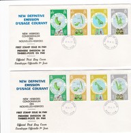 FDC PREMIER JOUR  Nouvelles New Hébrides 2 FDC 1977 1ere émission En FNH - FDC