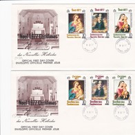 FDC PREMIER JOUR  Nouvelles New Hébrides 2 FDC 1977 Noël Christmas - FDC