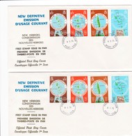 FDC PREMIER JOUR  Nouvelles New Hébrides 2 FDC 1978 1ere émission En FNH - FDC