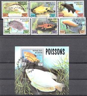 Kongo 1999 Mi.nr: 1163-1168+Block 49 Aquarienfische  Oblitérés / Used / Gestempeld - Fishes
